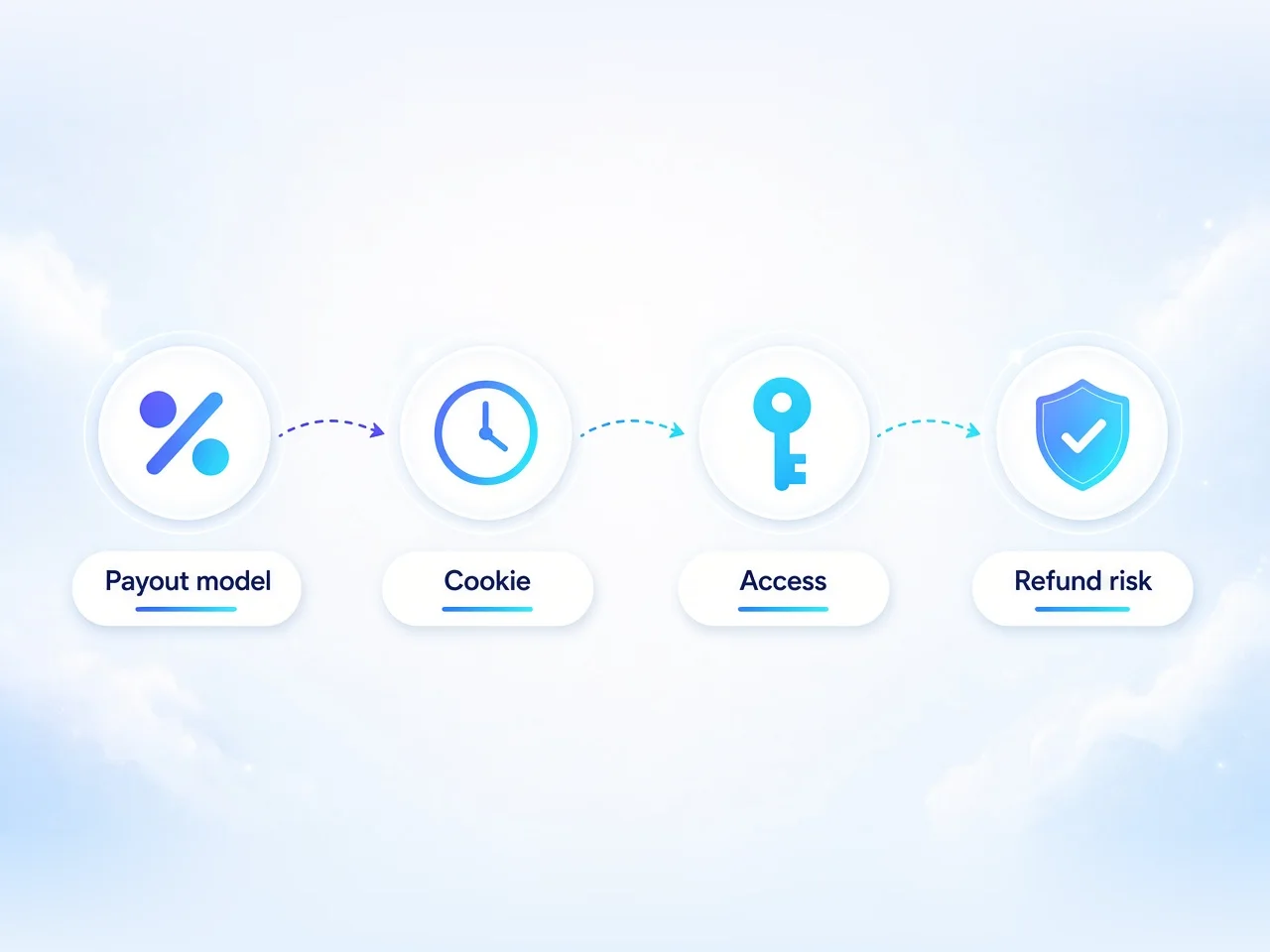 Four levers for evaluating SaaS affiliate programs: payout model, cookie, access, refund risk